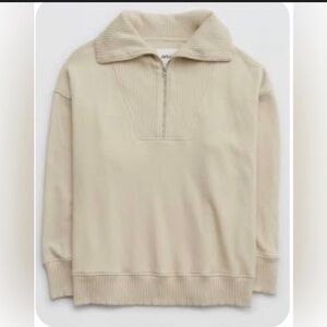 Aerie womens down to earth quarter zip pullover size small